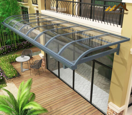 Mái che sân thượng bằng nhựa polycarbonate