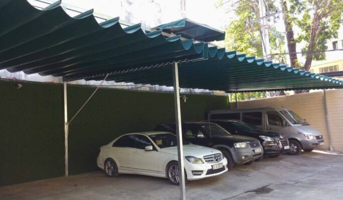 mái xếp nhà xe được cung cấp bởi mái che Hưng Phú